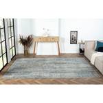 Laagpolig vloerkleed My Look II polyester/katoen - blauw/beige - 200 x 290 cm