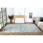 Laagpolig vloerkleed My Heriz II polyester/katoen - blauw/beige - 200 x 290 cm