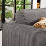 2-Sitzer Sofa FORT DODGE Cordstoff Poppy: Grau - Ohne Schlaffunktion