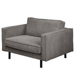 Fauteuil XL FORT DODGE Velours côtelé Poppy: Gris