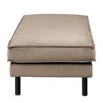 XL-gestoffeerde hocker FORT DODGE Velours Ravi: Beige