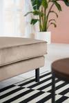 XL-gestoffeerde hocker FORT DODGE Velours Ravi: Beige