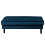 XL-gestoffeerde hocker FORT DODGE Velours Ravi: Marineblauw