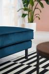 XL-gestoffeerde hocker FORT DODGE Velours Ravi: Marineblauw