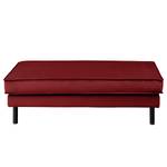 XL-gestoffeerde hocker FORT DODGE Velours Ravi: Bordeaux