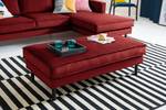 XL-gestoffeerde hocker FORT DODGE Velours Ravi: Bordeaux