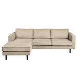 Ecksofa FORT DODGE Webstoff Maila: Beige - Longchair davorstehend links - Ohne Schlaffunktion