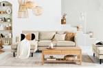 Ecksofa FORT DODGE Webstoff Maila: Beige - Longchair davorstehend links - Ohne Schlaffunktion