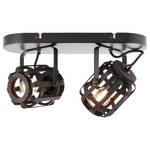 Suspension Woodrow I Bambou massif / Fer - 2 ampoules