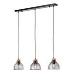 Hanglamp Avia III ijzer / massief grenenhout - 3 lichtbronnen