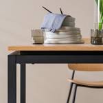 Tavolo da pranzo Ryfoss Impiallacciatura in vero legno - Rovere / Nero - 120 x 80 cm