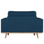 Fauteuil BILLUND Geweven stof Vele: Blauw - Licht beukenhout