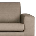 Fauteuil BILLUND Tissu structuré Otrera: Taupe - Hêtre foncé