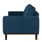 Fauteuil BILLUND Geweven stof Vele: Blauw - Donker beukenhout