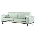 2-Sitzer Sofa BILLUND Bouclé Stoff Eurona: Himmelblau - Buche Dunkel