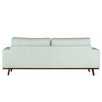 2-Sitzer Sofa BILLUND Bouclé Stoff Eurona: Himmelblau - Buche Dunkel