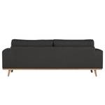 2-Sitzer Sofa BILLUND Baumwollstoff Vele: Anthrazit - Buche Hell