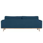 2-Sitzer Sofa BILLUND Baumwollstoff Vele: Blau - Buche Hell