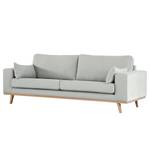 2-Sitzer Sofa BILLUND Baumwollstoff Vele: Grau - Buche Hell