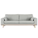 2-Sitzer Sofa BILLUND Baumwollstoff Vele: Grau - Buche Hell