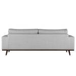 2-Sitzer Sofa BILLUND Strukturstoff Otrera: Hellgrau - Buche Dunkel