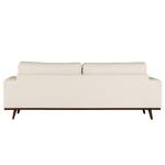 3-Sitzer Sofa BILLUND Bouclé Stoff Eurona: Beige - Buche Dunkel