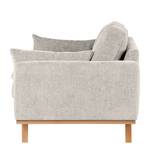 3-Sitzer Sofa BILLUND Webstoff Cieli: Sandgrau - Buche Hell