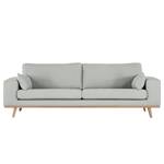 3-Sitzer Sofa BILLUND Baumwollstoff Vele: Grau - Buche Hell