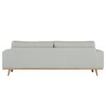 3-Sitzer Sofa BILLUND Baumwollstoff Vele: Grau - Buche Hell