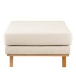 Gestoffeerde hocker BILLUND Bouclé Stof Eurona: Beige - Licht beukenhout