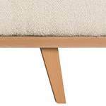 Gestoffeerde hocker BILLUND Bouclé Stof Eurona: Beige - Licht beukenhout