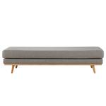 Banc capitonné BILLUND Velours Lark: Marron gris - Hêtre clair