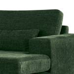 Divano con chaise longue BILLUND Tessuto Cieli: Verde scuro - Longchair preimpostata a destra - Faggio scuro