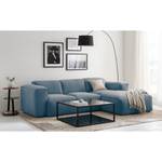 Ecksofa HUDSON 3-Sitzer mit Longchair Webstoff Saia: Denim - Breite: 251 cm - Longchair davorstehend rechts