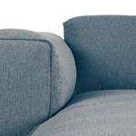 Ecksofa HUDSON 3-Sitzer mit Longchair Webstoff Saia: Denim - Breite: 284 cm - Longchair davorstehend links