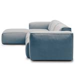 Divano angolare a 3 posti HUDSON Tessuto Saia: blu jeans - Larghezza: 317 cm - Longchair preimpostata a sinistra