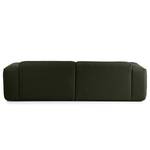 Ecksofa HUDSON 1,5-Sitzer mit Longchair Webstoff Saia: Graugrün meliert - Longchair davorstehend links