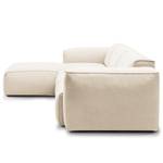 Ecksofa HUDSON 3-Sitzer mit Longchair Webstoff Saia: Beige - Breite: 317 cm - Longchair davorstehend links