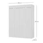 Drehtürenschrank KiYDOO Glam Graumetallic - Breite: 180 cm - Comfort - Grau