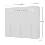 Drehtürenschrank KiYDOO Glam Graumetallic - Breite: 270 cm - Basic - Grau