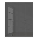 Draaideurkast KiYDOO Glam glas glas - metallic grijs - Breedte: 180 cm - Basic - Grijs