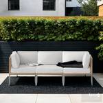 Loungesofa TEAKLINE 3-teilig Webstoff / Teak massiv