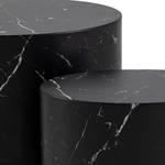Bouts de canapé Hoya - Lot de 2 Imitation marbre noir