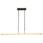 Hanglamp Real 3 gepoedercoat staal - goudkleurig / zwart - 3-flammig - Breedte: 130 cm