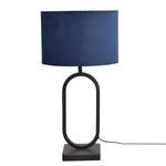 Tafellamp Rico gepoedercoat staal / fluweel - 1 lichtbron - Blauw/zwart - 30 x 56 cm