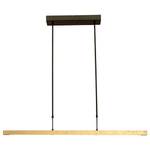 Hanglamp Real 3 gepoedercoat staal - goudkleurig / zwart - 3-flammig - Breedte: 100 cm