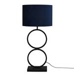 Lampe Capri Acier / Velours - 1 ampoule - Bleu / Noir - Hauteur : 78 cm