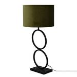 Lampe Capri Acier / Velours - 1 ampoule - Vert / Noir - Hauteur : 78 cm