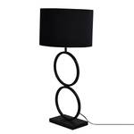 Lampe Capri Acier / Velours - 1 ampoule - Noir / Doré - Hauteur : 78 cm