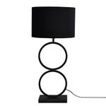 Lampe Capri Acier / Velours - 1 ampoule - Noir / Doré - Hauteur : 78 cm